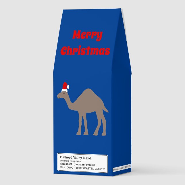 Cute Christmas Camel Custom Roasted Coffee (Front)