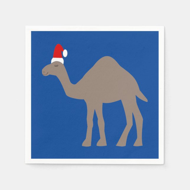 Cute Christmas Camel Napkins (Front)