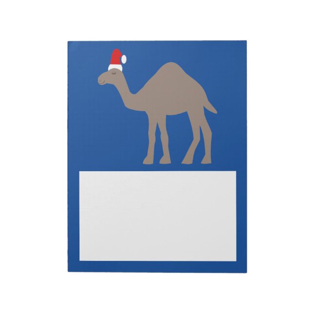 Cute Christmas Camel Notepad (Rotated)
