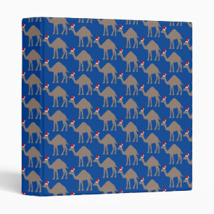 Cute Christmas Camel Patterned 3 Ring Binder