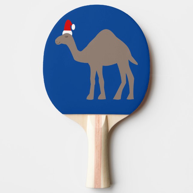 Cute Christmas Camel Ping Pong Paddle (Front)