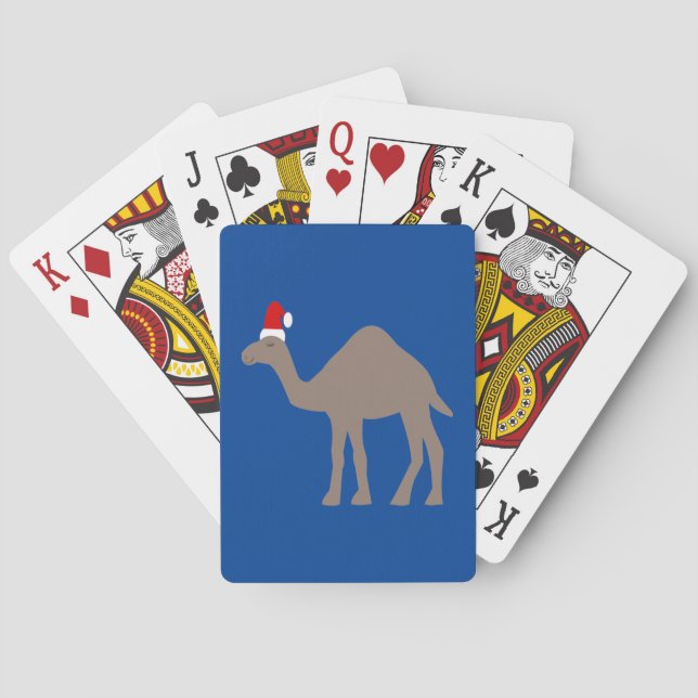 Cute Christmas Camel Poker Cards (Back)