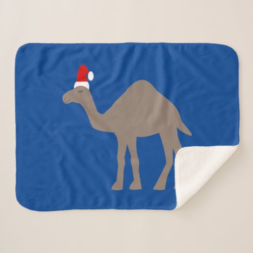Cute Christmas Camel Sherpa Blanket