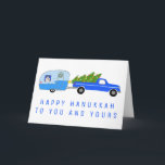 Cute Christmas Camper Truck Trailer Vintage RV  Card<br><div class="desc">Customizable card,  Add your own text to the inside or front of the card. Change the background colors too. Check my shop for more designs or let me know if you'd like something custom.</div>
