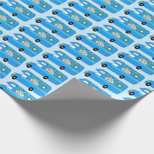 Cute Christmas Camper Vintage Motorhome RV Xmas Wrapping Paper