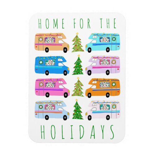 Cute Christmas Camper Vintage Motorhomes RV Xmas Magnet