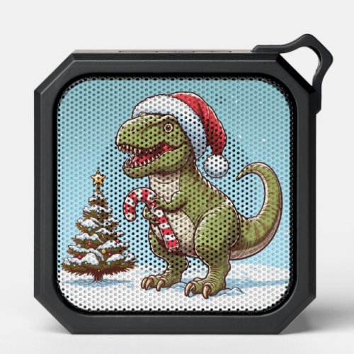 Cute Christmas candy cane dinosaur Bluetooth Speaker