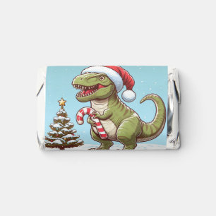 Cute Christmas candy cane dinosaur Hershey's Miniatures