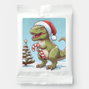 Cute Christmas candy cane dinosaur Hot Chocolate Drink Mix