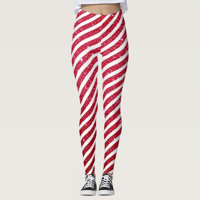 christmas candy cane leggings