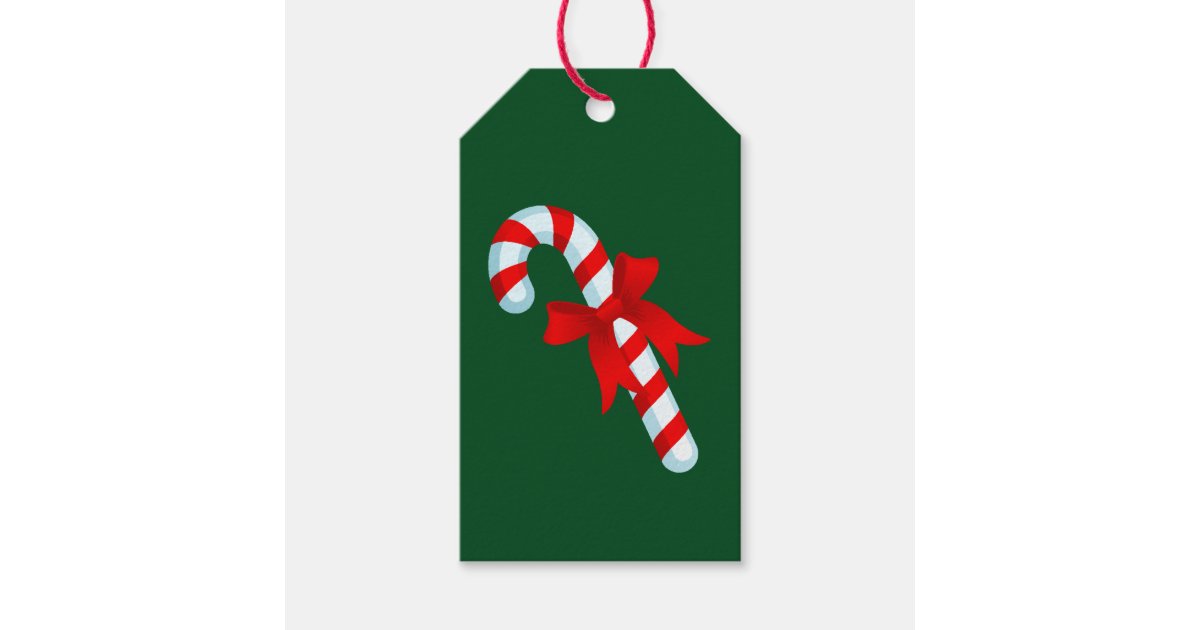 Cute Christmas Candy Cane Pack Of Gift Tags | Zazzle.com