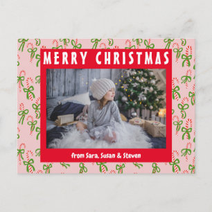 Cute Christmas Candy Canes Xmas Holiday CUSTOM Postcard