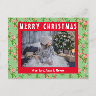 Cute Christmas Candy Canes Xmas Holiday CUSTOM Postcard