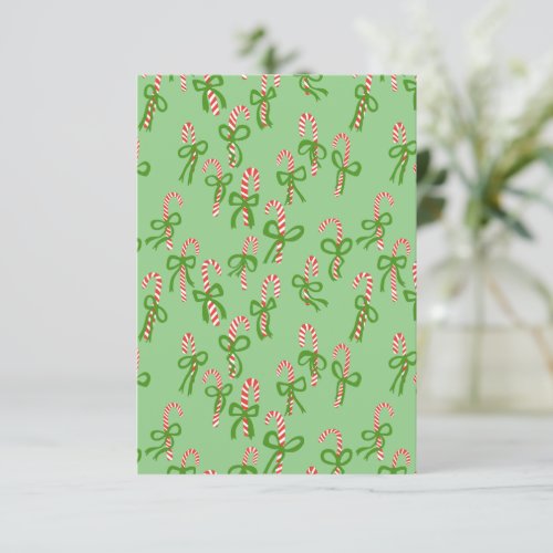 Cute Christmas Candy Canes Xmas Holiday Flat Card