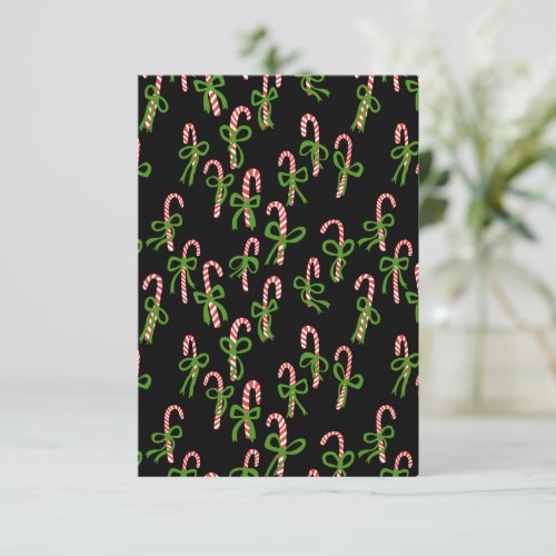 Cute Christmas Candy Canes Xmas Holiday Flat Card