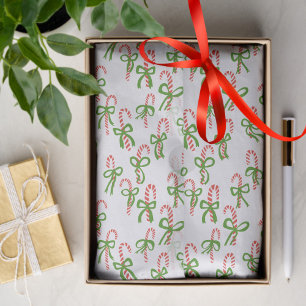 Cute Christmas Candy Canes Xmas Holiday Gift Tissue Paper