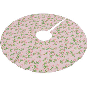 Cute Christmas Candy Canes Xmas Holiday Minty Brushed Polyester Tree Skirt