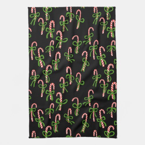 Cute Christmas Candy Canes Xmas Holiday Minty Kitchen Towel