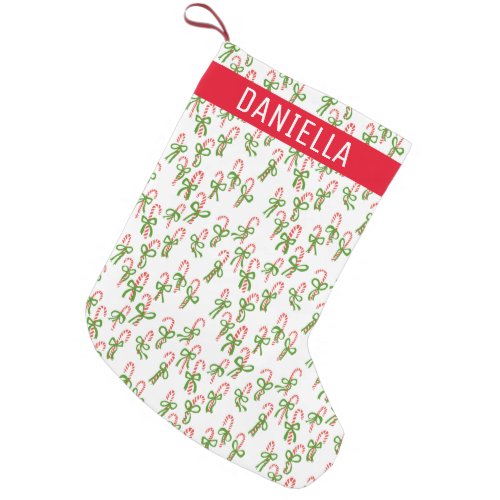 Cute Christmas Candy Canes Xmas Holiday Minty Small Christmas Stocking
