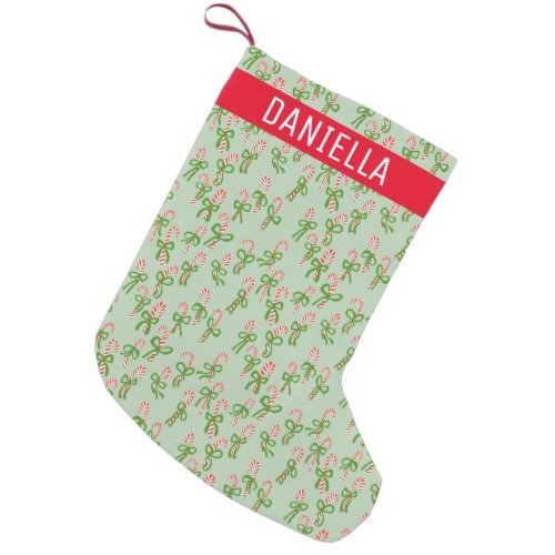 Cute Christmas Candy Canes Xmas Holiday Minty Small Christmas Stocking