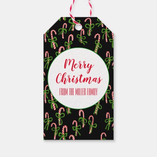 Cute Christmas Candy Canes Xmas Holiday Sweet Gift Tags