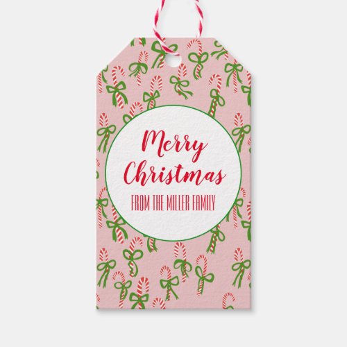 Cute Christmas Candy Canes Xmas Holiday Sweet Gift Tags