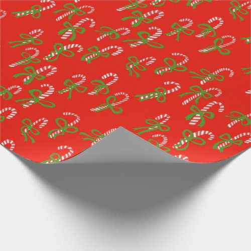 Cute Christmas Candy Canes Xmas Holiday Wrapping Paper