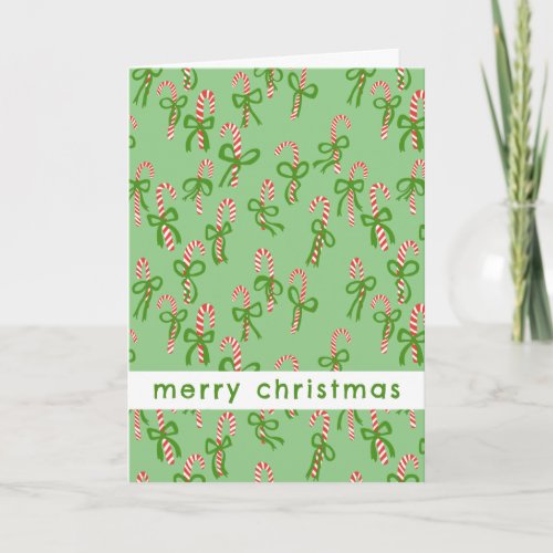 Cute Christmas Candy Canes Xmas Sweet Holiday Card