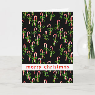 Cute Christmas Candy Canes Xmas Sweet Holiday Card