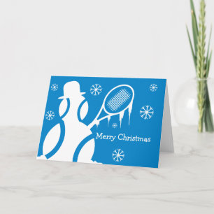 Cute Christmas card for tennis players