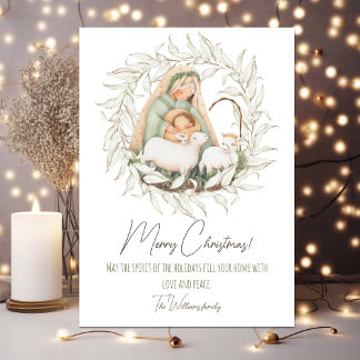 Cute Christmas Card with Your Photo on Back