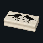 Cute Christmas Cardinals and Red Berries Rubber Stamp<br><div class="desc">This awesome Christmas wood art stamp features a pretty pair of Northern Cardinals. The male bird is bright red with a red crest on its head and the female bird is a brownish yellow color with some red on her wings and tail. Both birds have a red beak. The birds...</div>