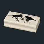 Cute Christmas Cardinals and Red Berries Rubber Stamp<br><div class="desc">This awesome Christmas wood art stamp features a pretty pair of Northern Cardinals. The male bird is bright red with a red crest on its head and the female bird is a brownish yellow color with some red on her wings and tail. Both birds have a red beak. The birds...</div>