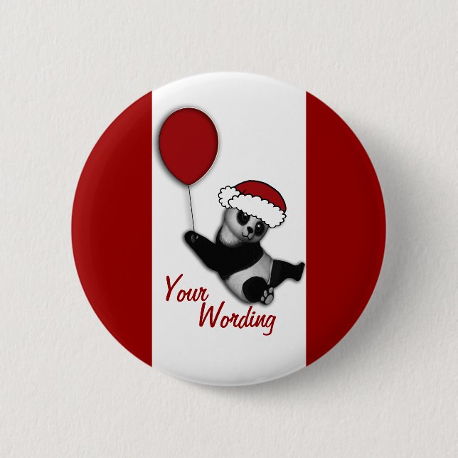 Cute Christmas cartoon bear badges Button (Front)