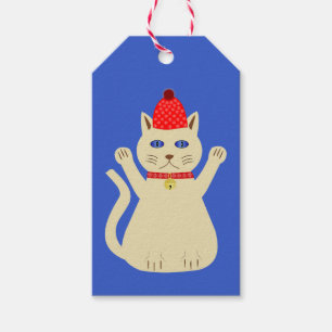 Cute Christmas Cat Custom Gift Tags