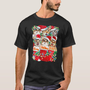 Cute Christmas Cat Design  Cat Xmas T-Shirt