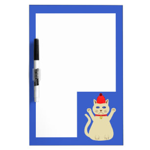 Cute Christmas Cat Dry Erase Board