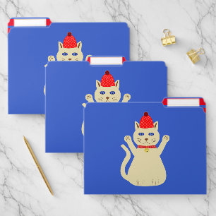 Cute Christmas Cat File Folder