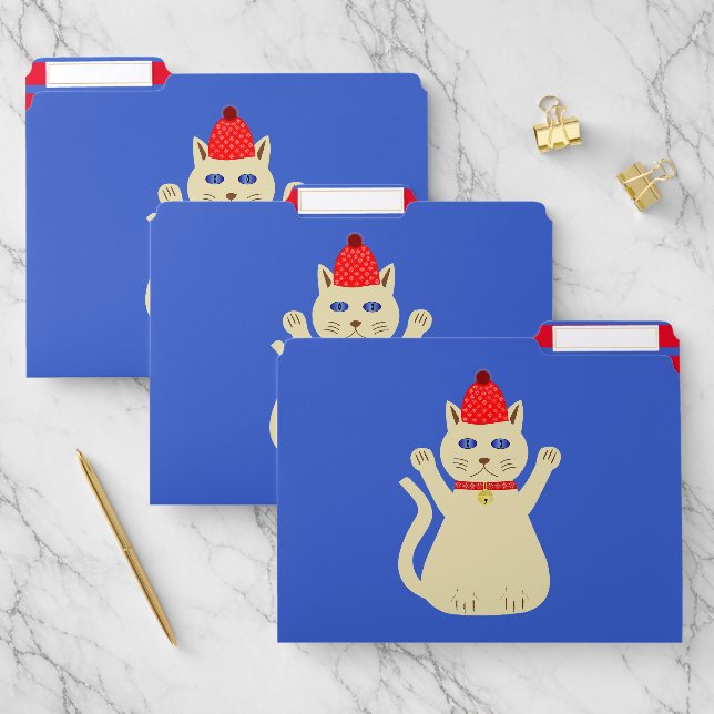 Cute Christmas Cat File Folder (Set)