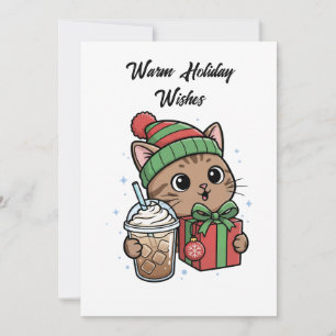 Cute Christmas Cat Holiday Card