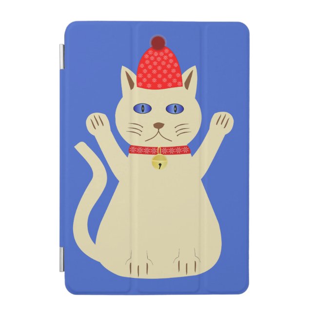 Cute Christmas Cat iPad Mini Cover (Front)