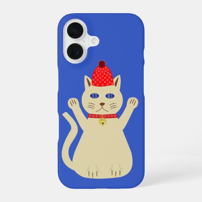 Cute Christmas Cat Iphone Case (Back)