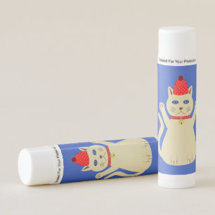 Cute Christmas Cat Lip Balm