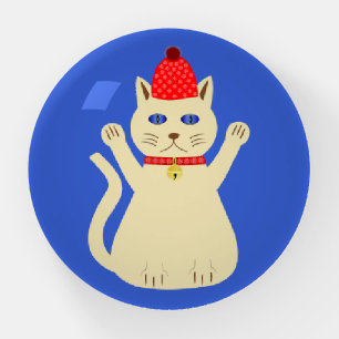 Cute Christmas Cat Paperweight