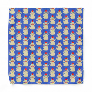 Cute Christmas Cat Patterned Bandana