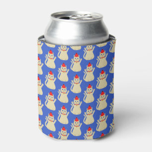 Cute Christmas Cat Patterned Can Cooler