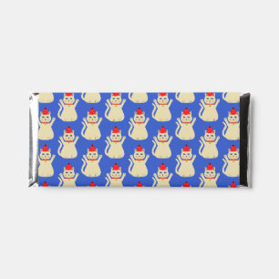 Cute Christmas Cat Patterned Hershey Bar Favors