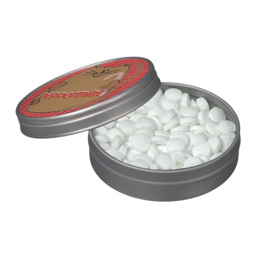 Cute Christmas Cat Peppermints Jelly Belly Tin (Opened)