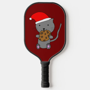 Cute Christmas Cat Pickleball Paddle