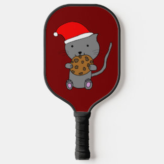Cute Christmas Cat Pickleball Paddle